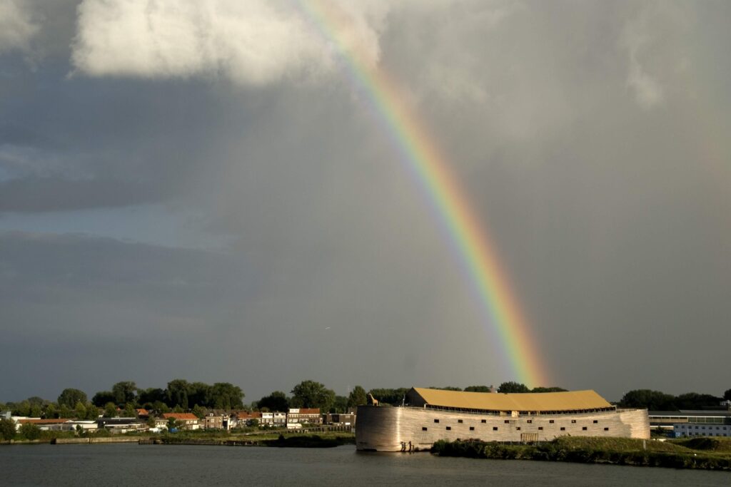 regenboog, ark van noach, boog van trouw, arc, rainbow, netherlands, johan huibers